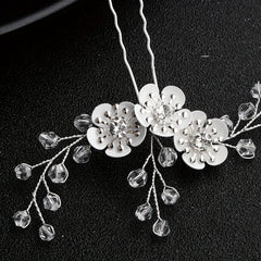 Crystal Flower Beaded Hairpin Bridal Wedding Party Favor Decorations