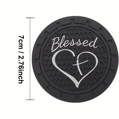 2pcs Non Slip Silicone Cup Coaster for Car Boat and Home