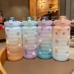 2000ml Large Capacity Shatter-Resistant Water Cup for Summer Sports