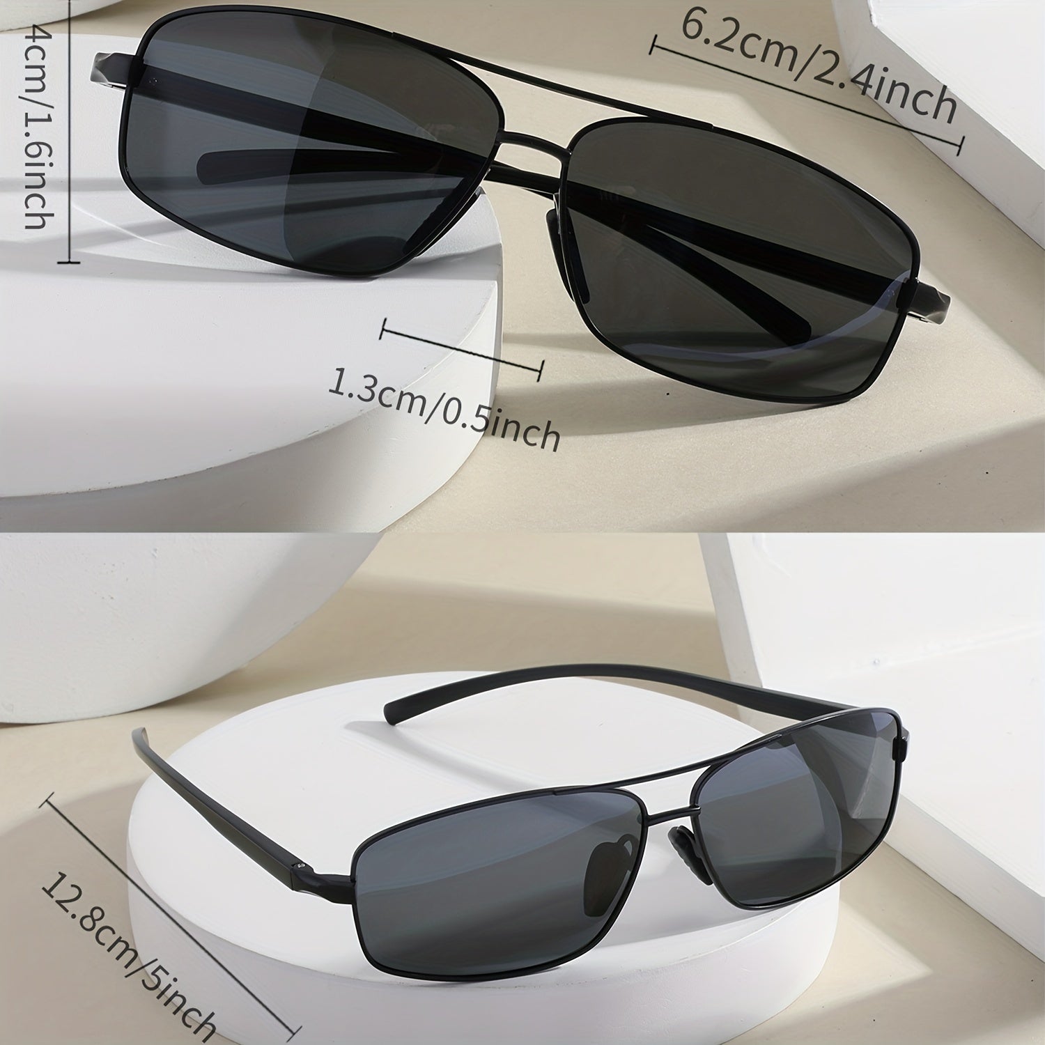 Men's Square Frame Sunglasses UV Protection