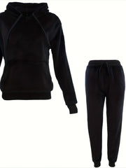 Sporty Hoodie & Joggers Outfit Set