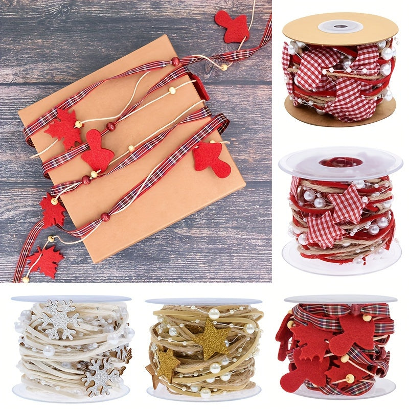 1pc Love Bead Chain Flower Packaging Ribbon Wedding Decorative Ribbon