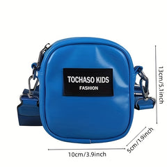 Kids Letter Patch Crossbody Bag Casual Small Shoulder Bag