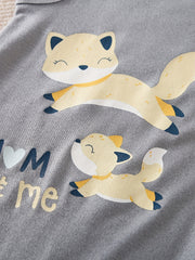 Baby Boys Fox Graphic Sleeveless Romper Jumpsuit