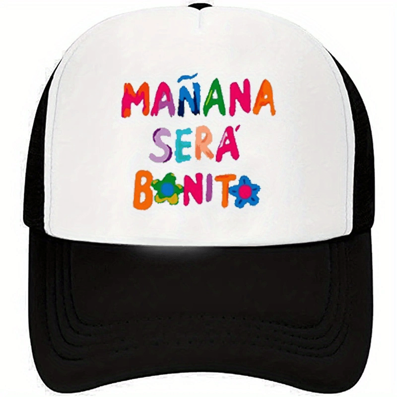 Colorful Letter Print Trucker Hat Mesh Candy Baseball Cap Casual Sunshade Dad