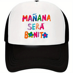 Colorful Letter Print Trucker Hat Mesh Candy Baseball Cap Casual Sunshade Dad