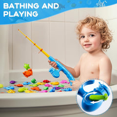 Kids Fishing Toy Bath Set Outdoor Pool Party Game with Rod and Net