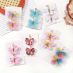 2pcs Butterfly Hair Clips for Baby Girls' Birthday Parties