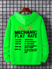 Mechanic Flat Rate Men's Graphic Hoodie Autumn Winter