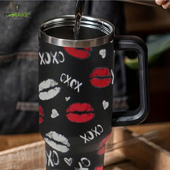 Christmas Tumbler 40oz Stainless Steel Insulated Water Bottle With Lid