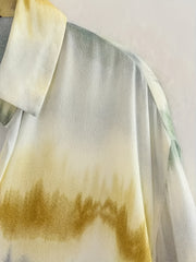 Tie Dye Long Sleeve Shirt & Drawstring Pants Set