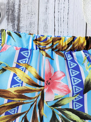 Boys Flower Print Casual Shorts Comfortable Vacation Beach Kids Summer
