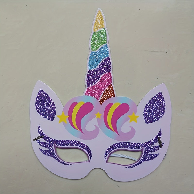12pcs Unicorn Party Masks for Kids and Adults