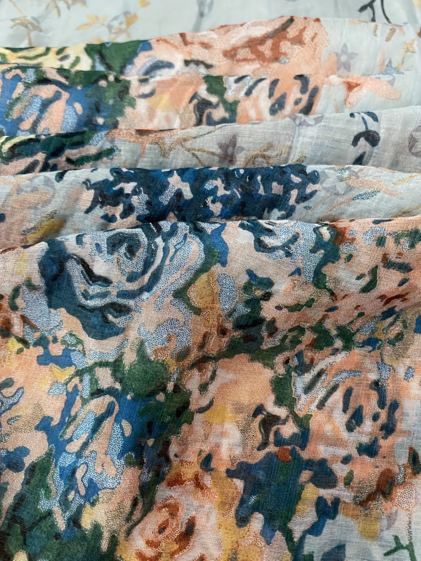 Floral Print Pleated Maxi Skirt High Waist