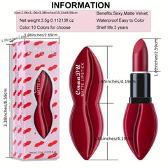 Matte Lipstick Velvet Rich Rendering Long Lasting Waterproof Lipstick