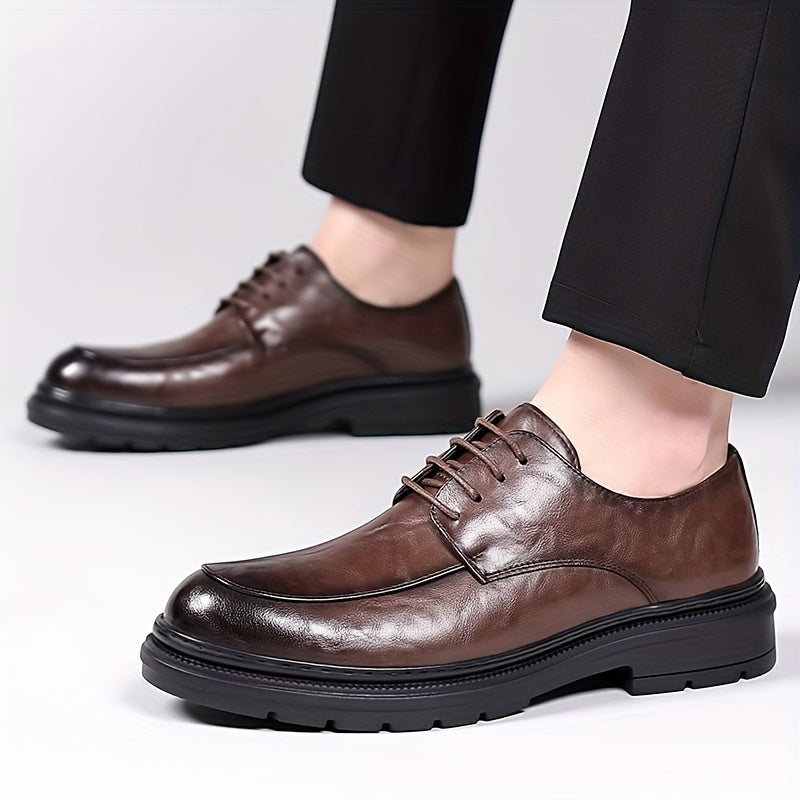 Men's Smart Casual Lace Up Chunky Dress Shoes