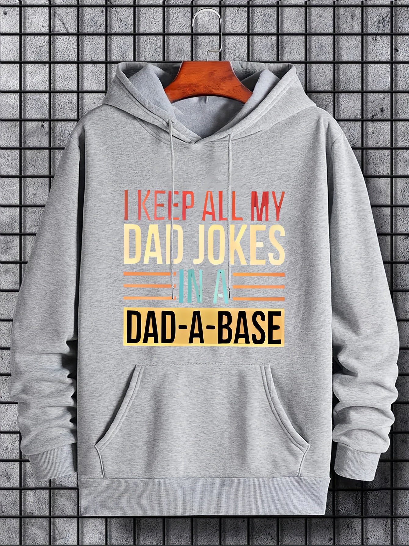 Dad Jokes Print Hoodie Men's Casual Sweatshirt