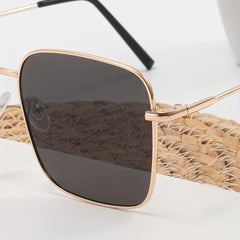 Square Metal Sunglasses UV400 Anti Glare for Driving