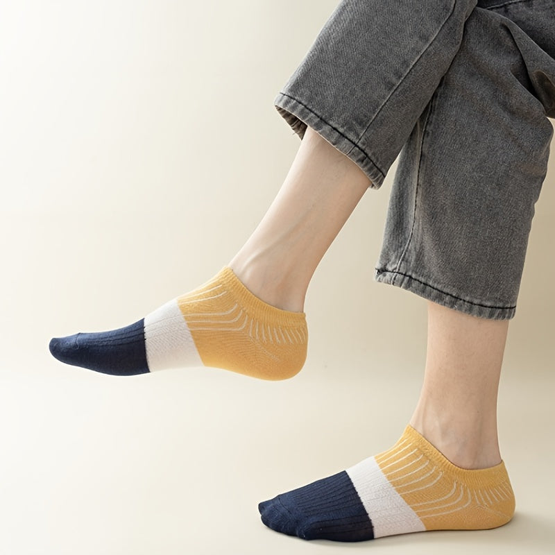 Men's Block Liner Anklets Socks - Soft & Breathable Sweat Absorbent Socks