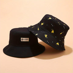 Goose Print Reversible Bucket Hat Sunscreen Fisherman Cap