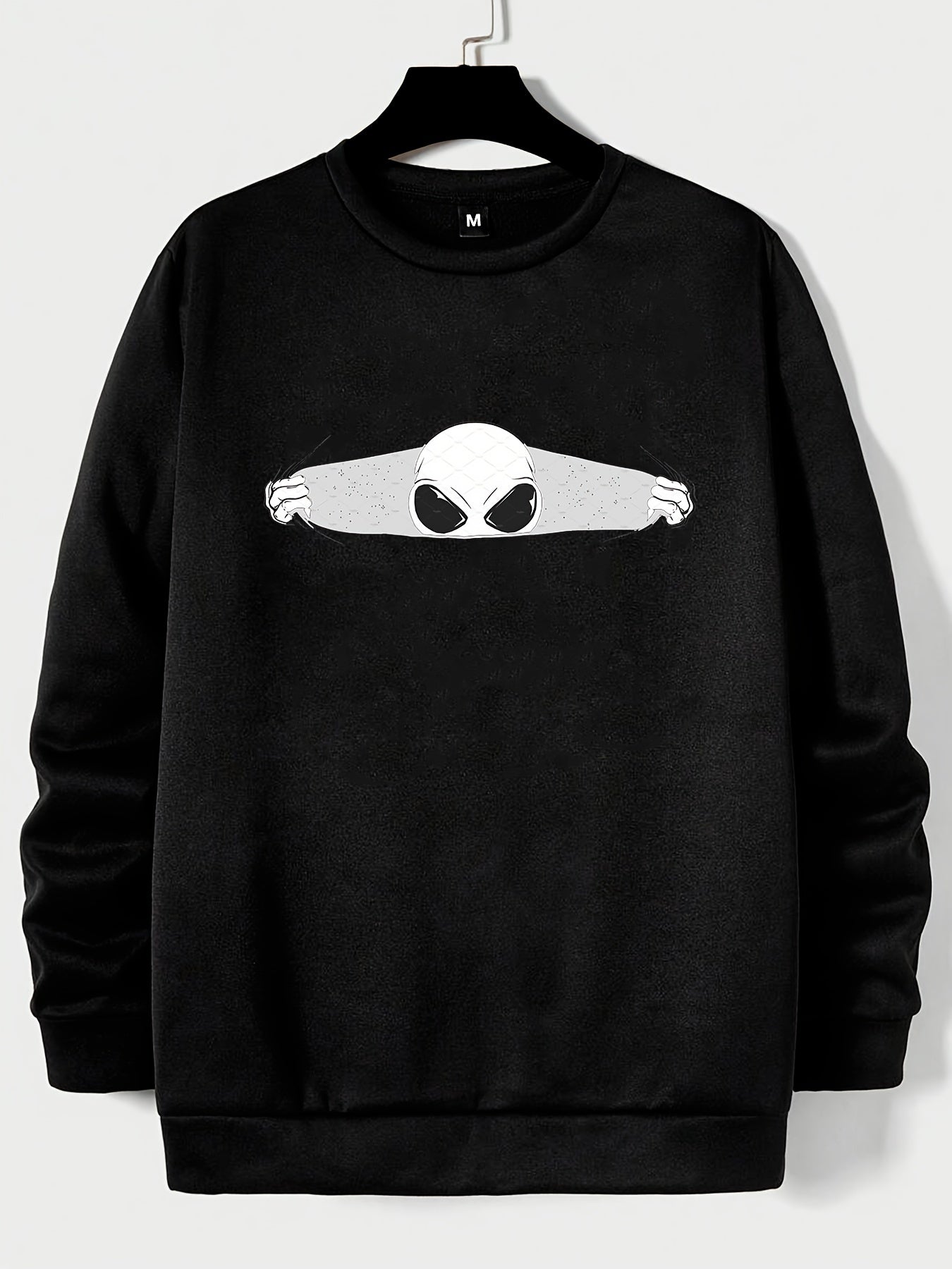 ALIEN Print Men's Graphic Sweatshirt Loose Pullover Autumn Winter