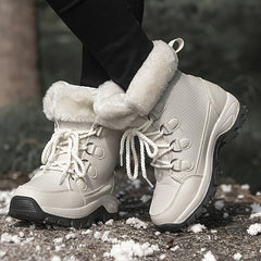 Women's Waterproof Winter Snow Boots with Faux Fur Lining