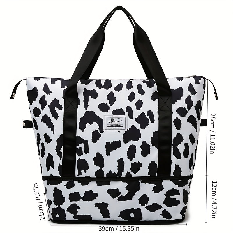 Expandable Tote Bag Dry Wet Separation Swimming Yoga Fitness Bag