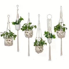 Handwoven Flower Planter Basket Mesh Hanging Pot