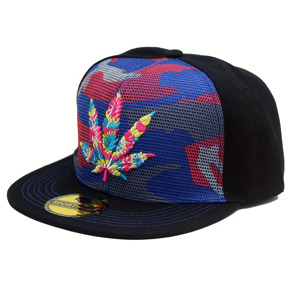 Sunshade Maple Leaf Embroidery Print Baseball Cap Adjustable Outdoor Sport