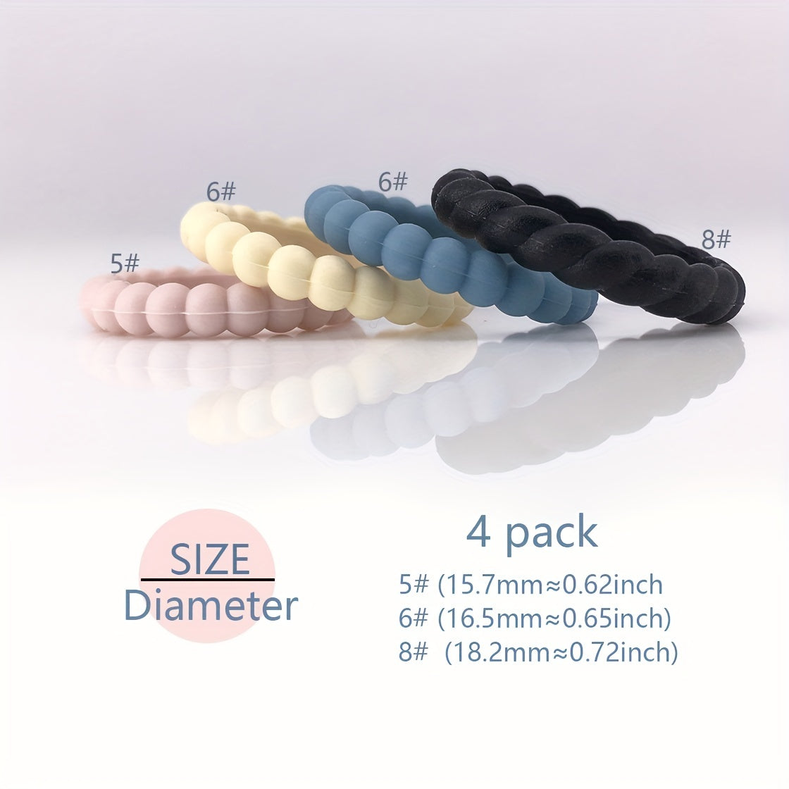 Fashionable Minimalist Silicone Rings Non-toxic Women&Men