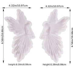 2PCS Christmas Resin Silicone Molds Fairy Angel Girls Ornaments Pendant