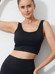 Sleeveless Yoga Sports Bra U Neck Quick Drying Fitness T Shirt