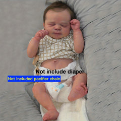 19 Inch Reborn Baby Doll Full Vinyl with Visible Veins Playful Bath Toy