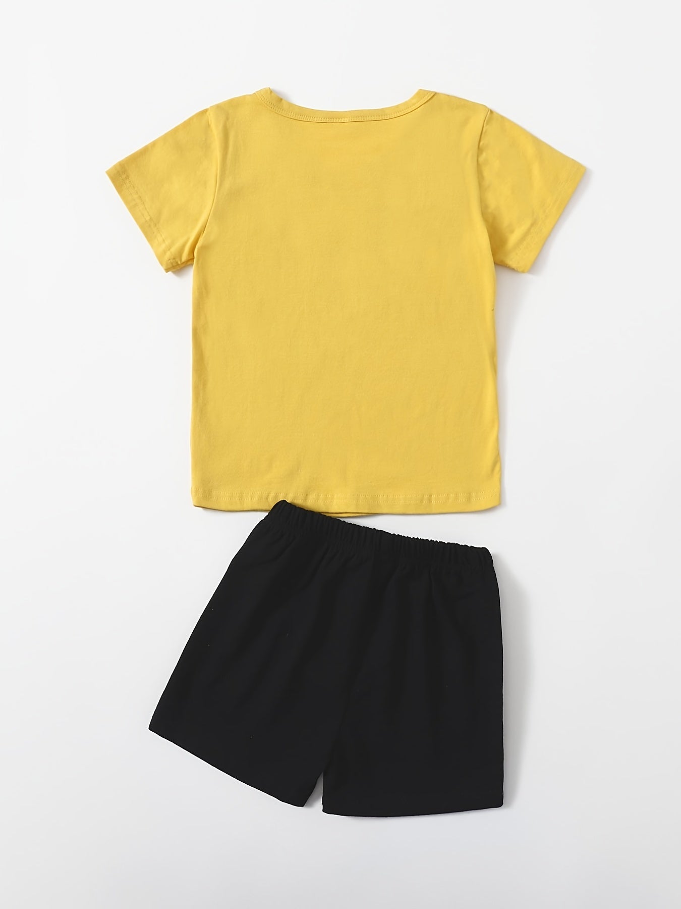 Boys Lion Head Print T-Shirt & Shorts Set Summer Clothes