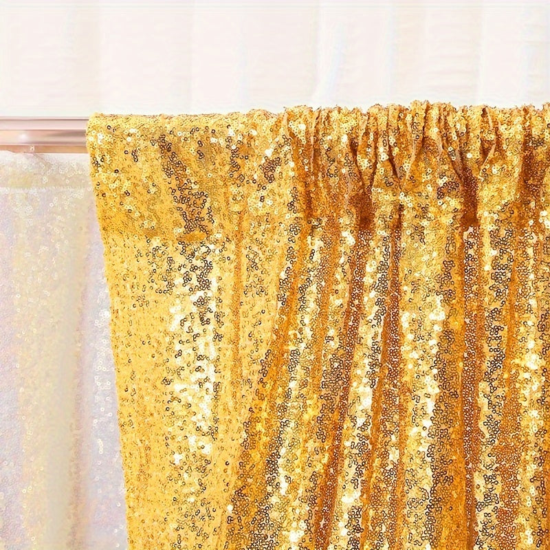 Golden Sequined Mesh Banner Party Supplies