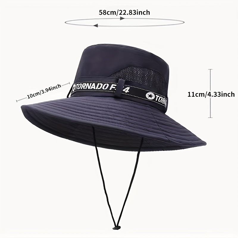 Men's Bucket Hat Casual Fishing Hat Breathable Sun Hat Sun Protection Hat