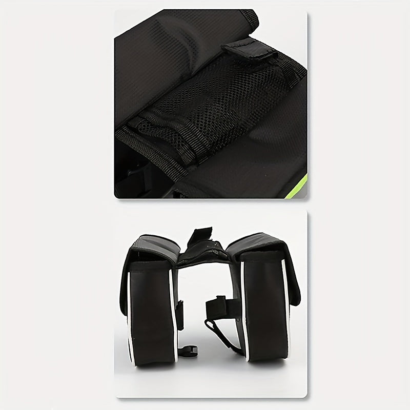 Mountain Bike Front Rail Bag Enlarged Hard Shell Cycling Bag Reflective Strip