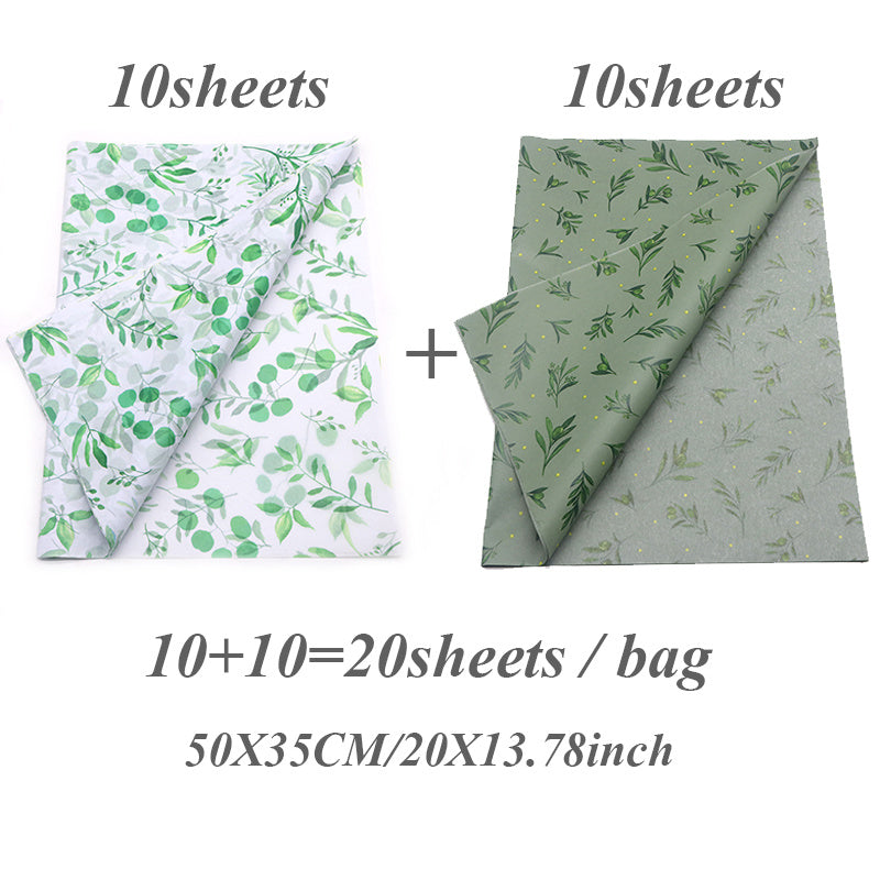 Eucalyptus Pattern Tissue Paper- Gift Wrapping DIY Crafts Party Decorations