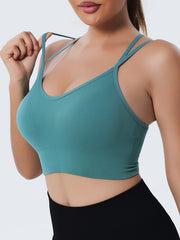 Women's Spaghetti Straps High Impact Yoga Workout Top