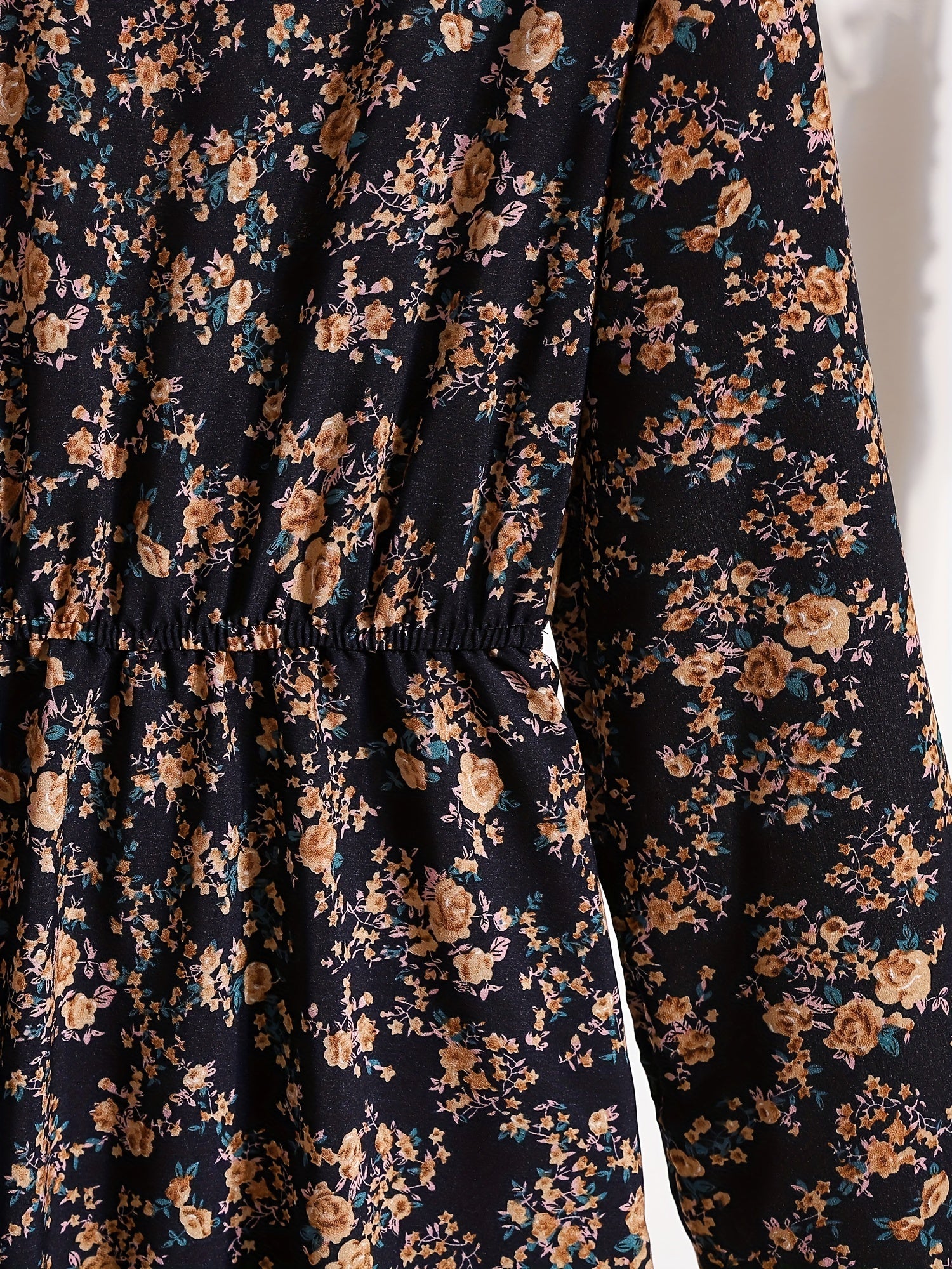 Floral Print Long Sleeve Dress for Women