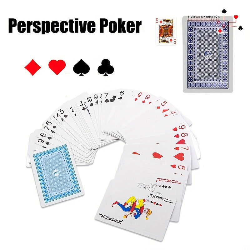 1pc Perspective Poker Magic Telepathy Poker Trick Close up Magic Show Props