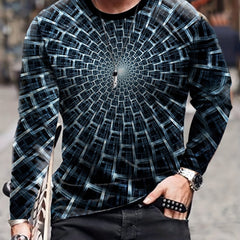 Optical Vision Men's Long Sleeve Vintage Novelty T shirt