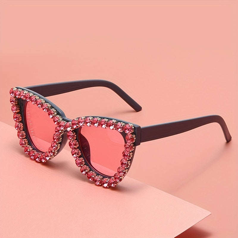Cat Eye Sunglasses Rhinestone Women Men UV400