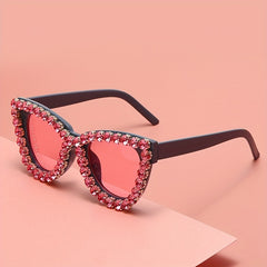 Cat Eye Sunglasses Rhinestone Women Men UV400