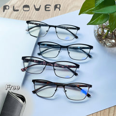 Metal Frame Anti Light Reading Glasses