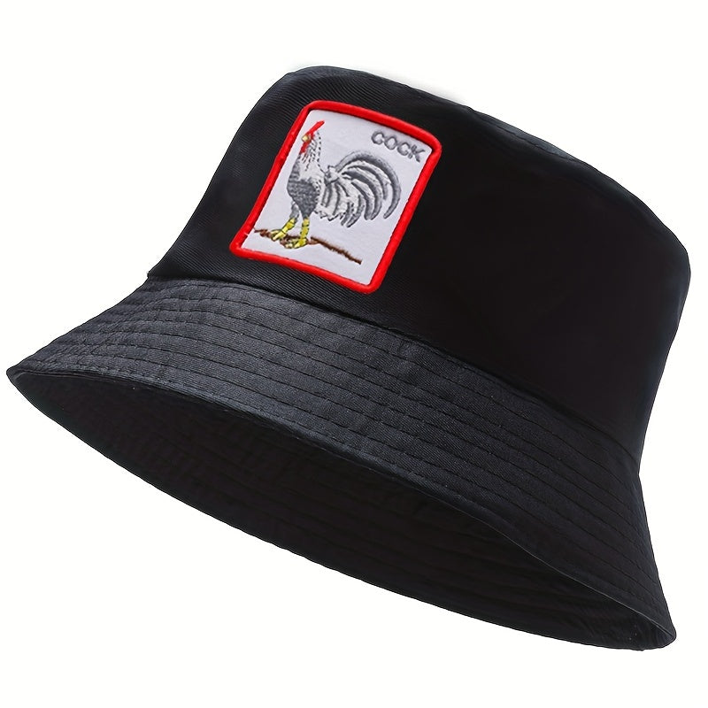 Animal Embroidery Fisherman's Hat Sunscreen Casual Hat