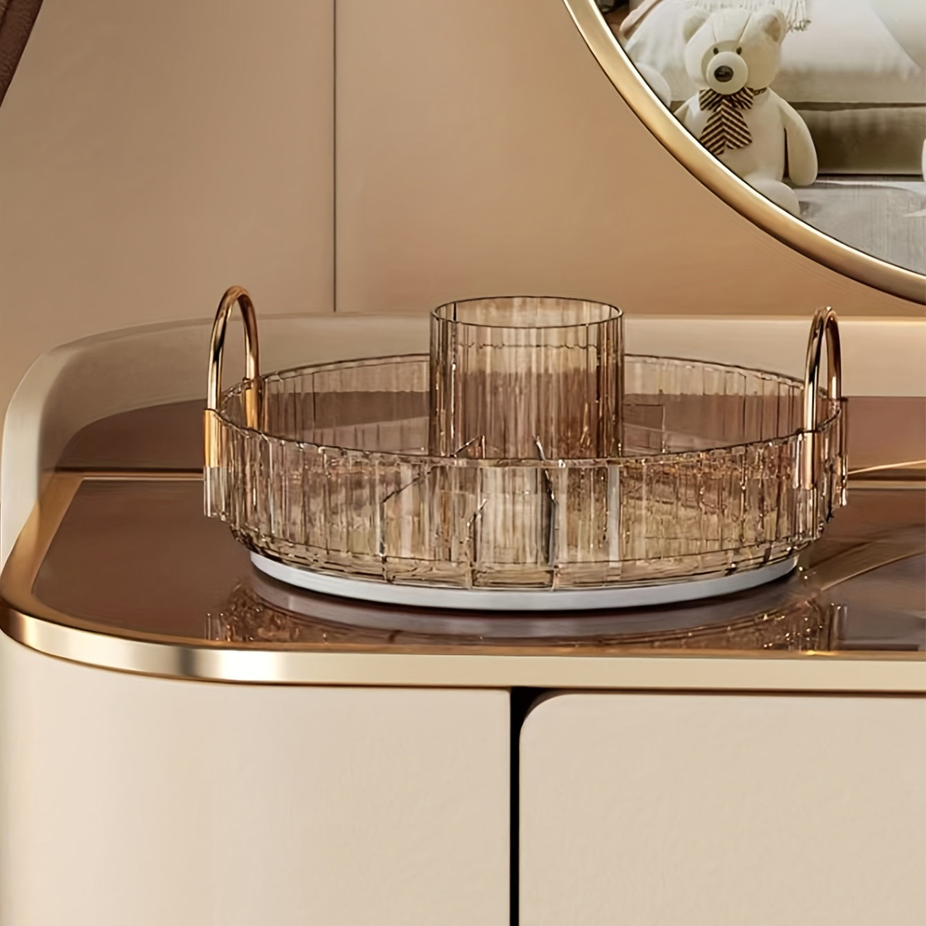 360 Rotating Makeup Organizer for Vanity Clear Storage
