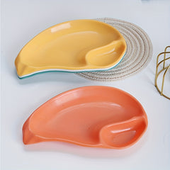 5pcs Acrylic Dumpling Plate With Saucer and Sauce Dish Set