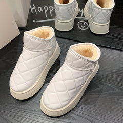 Women's Non-slip Medium Tube Snow Boots Soft Comfortable Warm