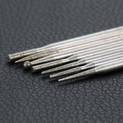 Diamond Grinding Head Set Carving Burr Rotary Bit for Rotary Tool Shank